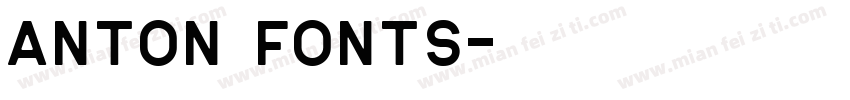 anton fonts字体转换